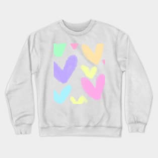 Colorful heart watercolor abstract texture Crewneck Sweatshirt